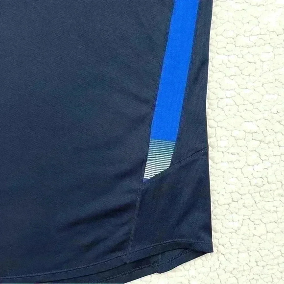 Nike Dri Fit Navy 3/4 Zip Crop Neck Pullover Running Sweatshirt Top Size XL - Picture 5 of 12